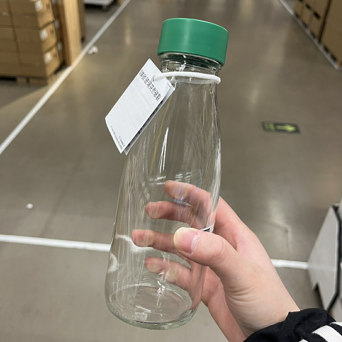 IKEA宜家正品 玻璃瓶 斯壩唐 透明玻璃杯 500毫升 飲料瓶子 水瓶