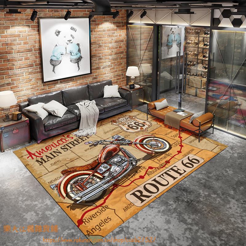 工業客廳地毯複古式圈絨車庫沙髮臥室防滑地墊全●江楓雜貨鋪