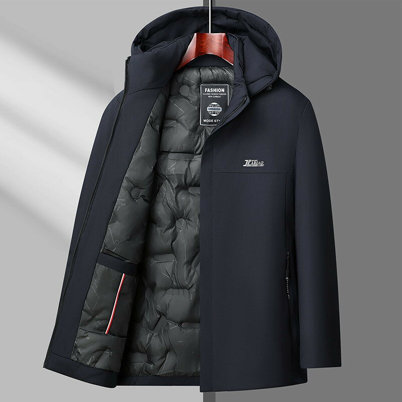 【巴黎精品】現貨+預購 鋪棉外套夾棉夾克-可脫卸連帽休閒加厚保暖男外套2色a1iy3