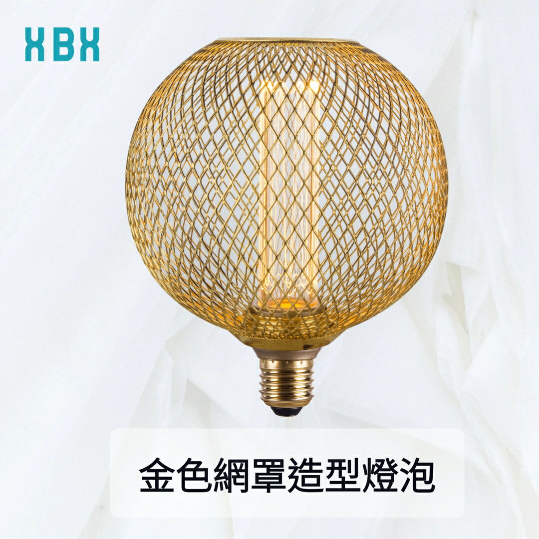 【愛迪生燈泡】金色網罩造型燈泡 D31.5mm 2.5W 110-240V 燈具 燈飾 造型燈泡 質感設計 可任意搭燈座