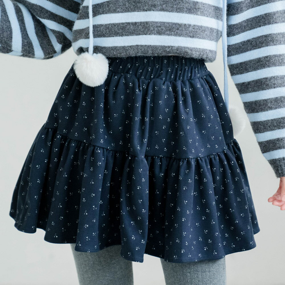 ★限時下殺$390★MIUSTAR鬆緊腰小花蛋糕短褲裙(共3色)1125預購【NR2486】