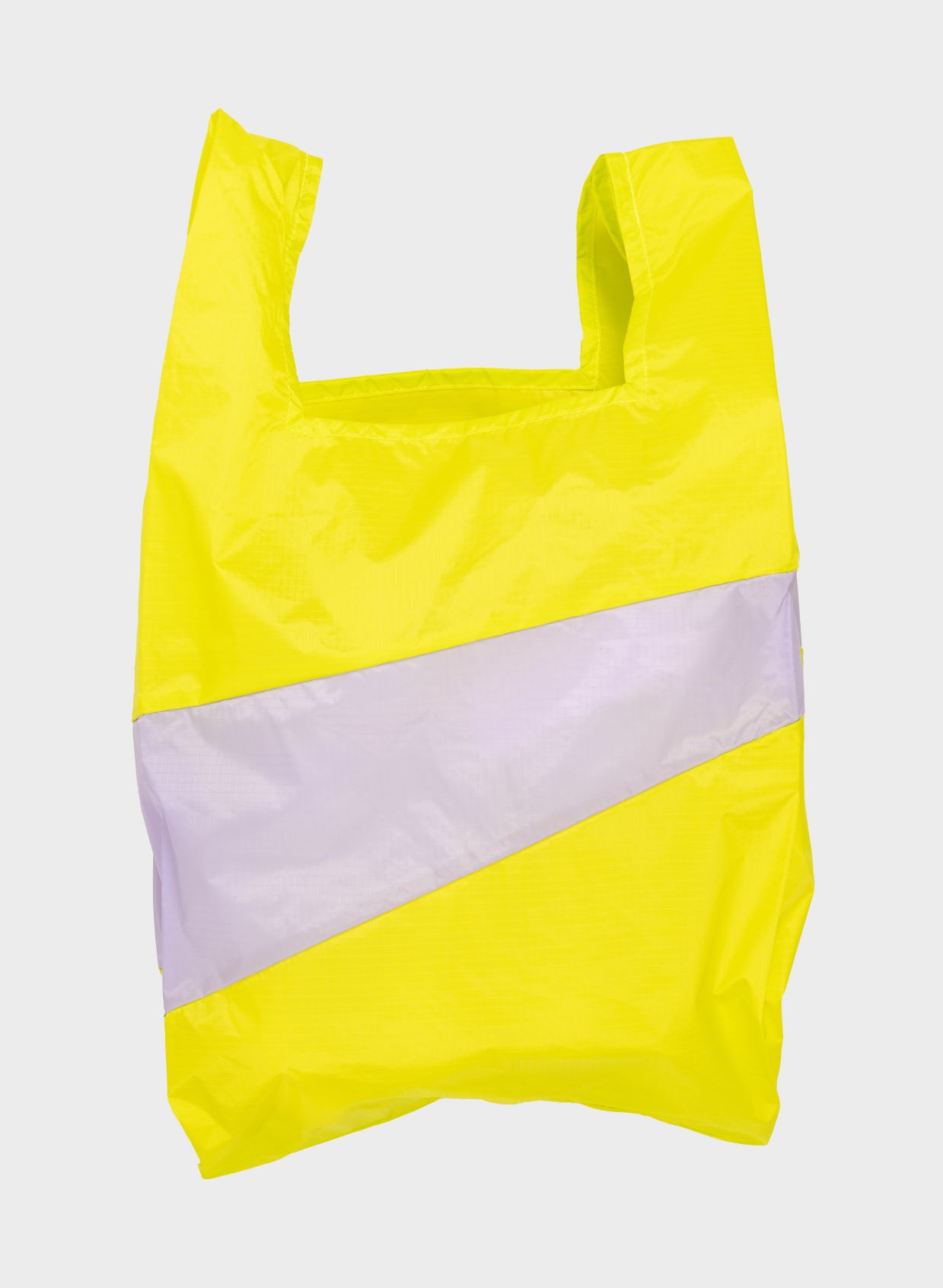 荷蘭 Susan Bijl 防潑水超輕量購物袋 #L (活力黃/淡紫色)