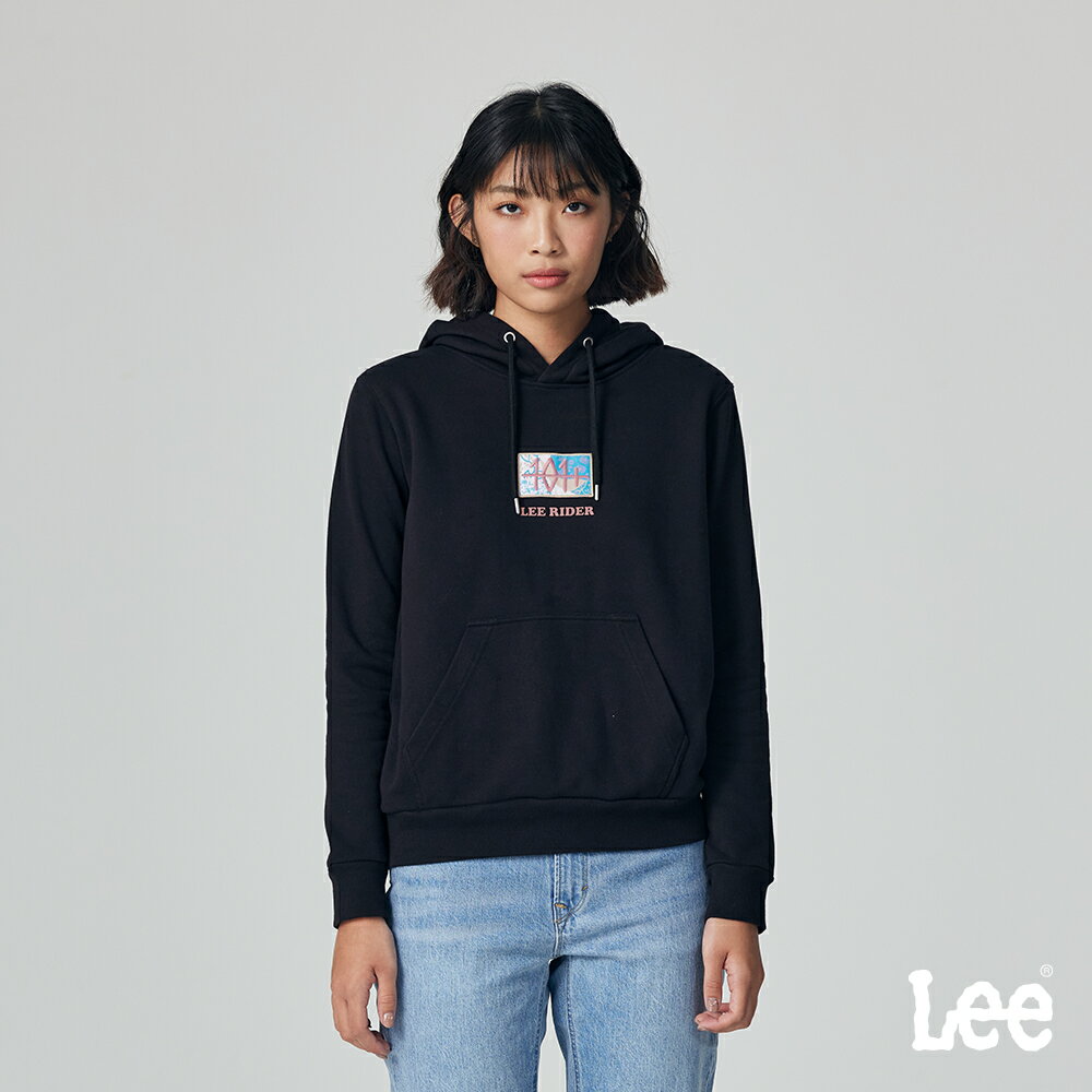 Lee 女款 胸前系列LOGO標 帽T | 101+