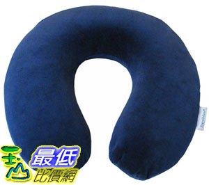 [107美國直購] 記憶頸枕 Travelmate Memory Foam Neck Pillow, Dark Blue
