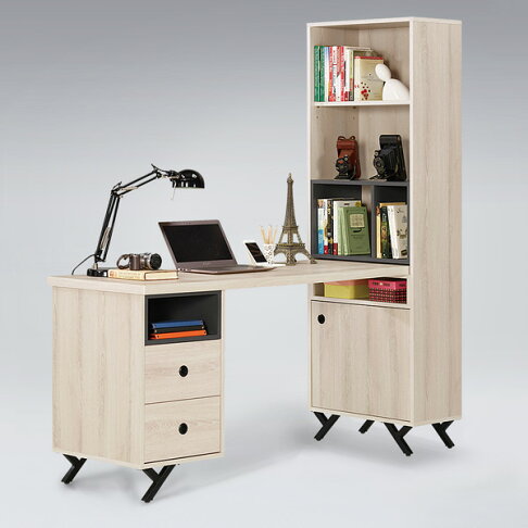 肯恩5尺L型組合書桌櫃-雪松色❘書桌/工作桌/辦公桌/免運/專人配送【YoStyle】 0