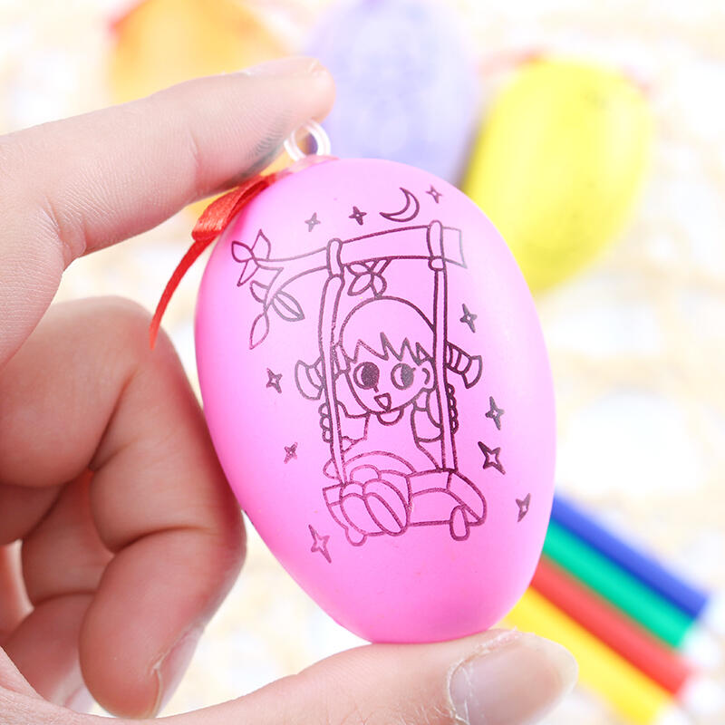 復活彩蛋 兒童dy手工彩繪雞蛋套裝玩具蛋仿真手繪畫塑料涂色