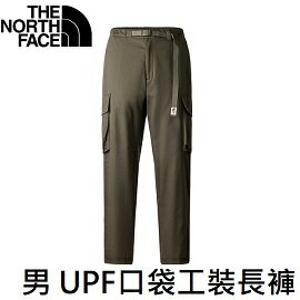 [ THE NORTH FACE ] 男 UPF大口袋工裝長褲 灰綠 / 吸濕排汗 防曬 / NF0A81SL21L