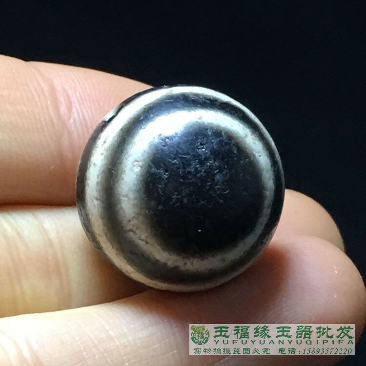 古玩西藏老天珠仿古手串手鏈18mm散珠吊墜老瑪瑙天眼包漿老珠子