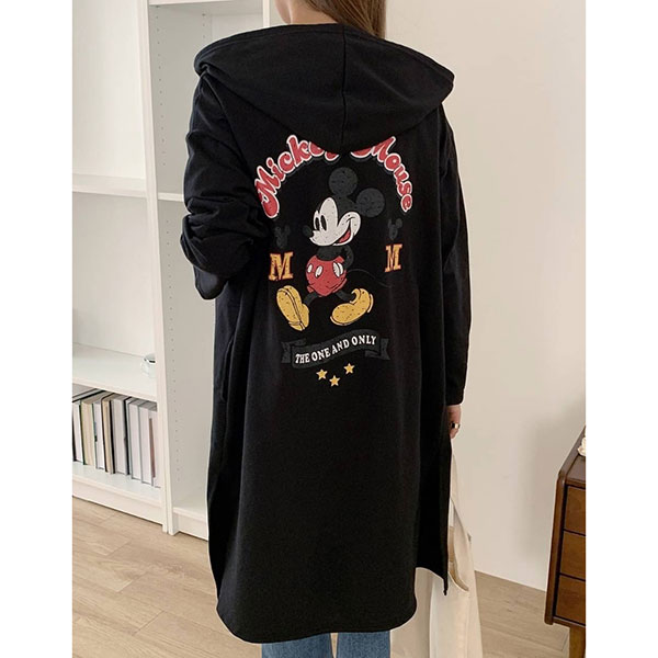ANNAS 正韓 米奇 外套 棉質外套 長版 可愛 外搭 卡通 顯瘦 斗篷 小外套 韓國 6