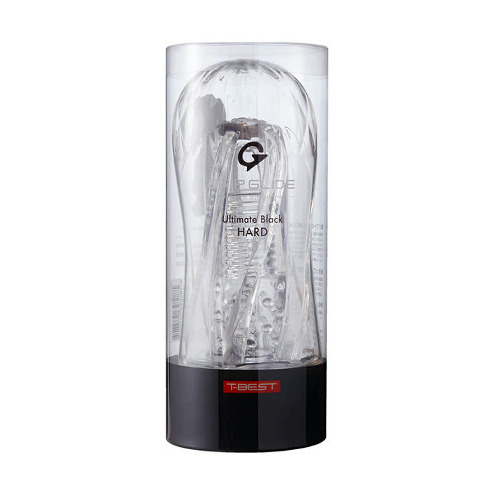 [漫朵拉情趣用品]日本T-BEST GRIP GLIDE Ultimate可捏的透明高潮飛機杯(終極黑-硬版) DM-9251201
