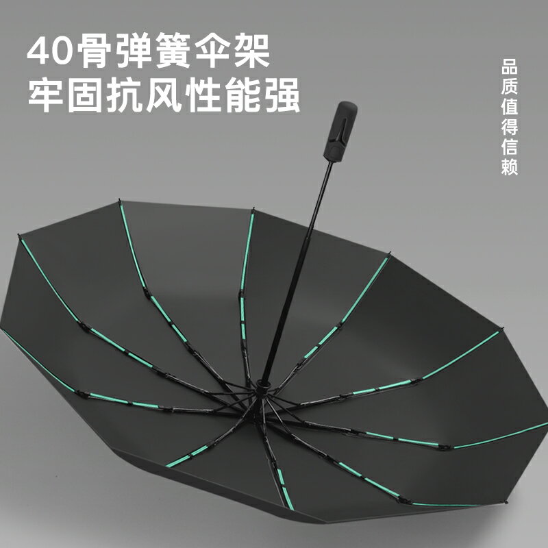 飛戀傘廠2024主推不透光學生男女通用自動黑膠折疊加厚抗風遮陽傘 2