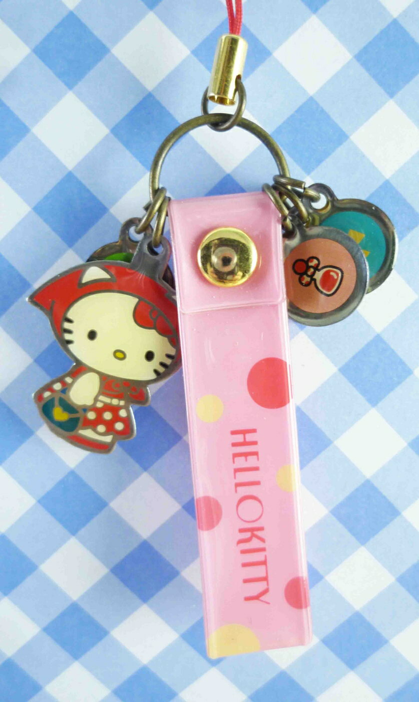 【震撼精品百貨】Hello Kitty 凱蒂貓 限定版手機提帶-粉頭巾 震撼日式精品百貨