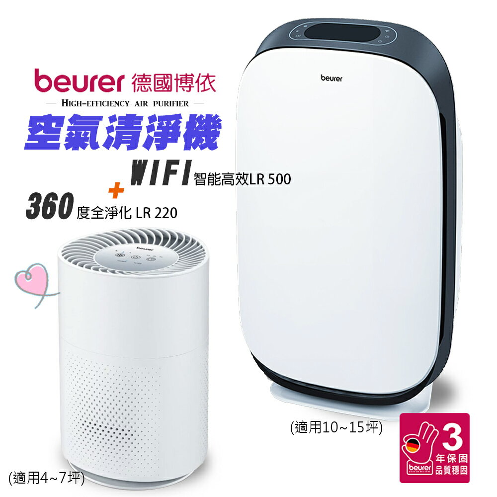 《超值組》【德國博依beurer】智慧高效WIFI空氣清淨機LR500 LR220
