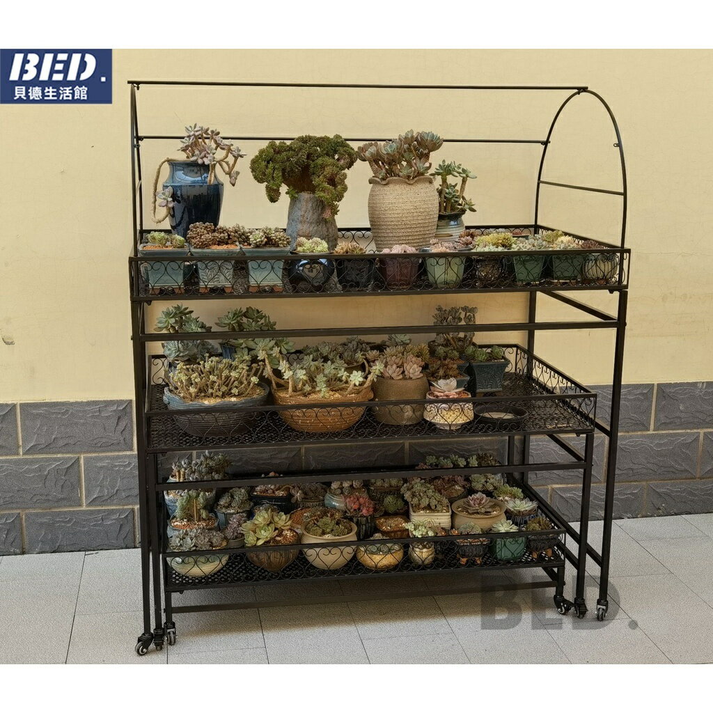 花架 多肉花盆 花盆架 植物架 戶外花架 多肉盆器 陽臺多肉花架鐵藝庭院落地室內多層室外帶輪保溫定制 花架陽臺落地式