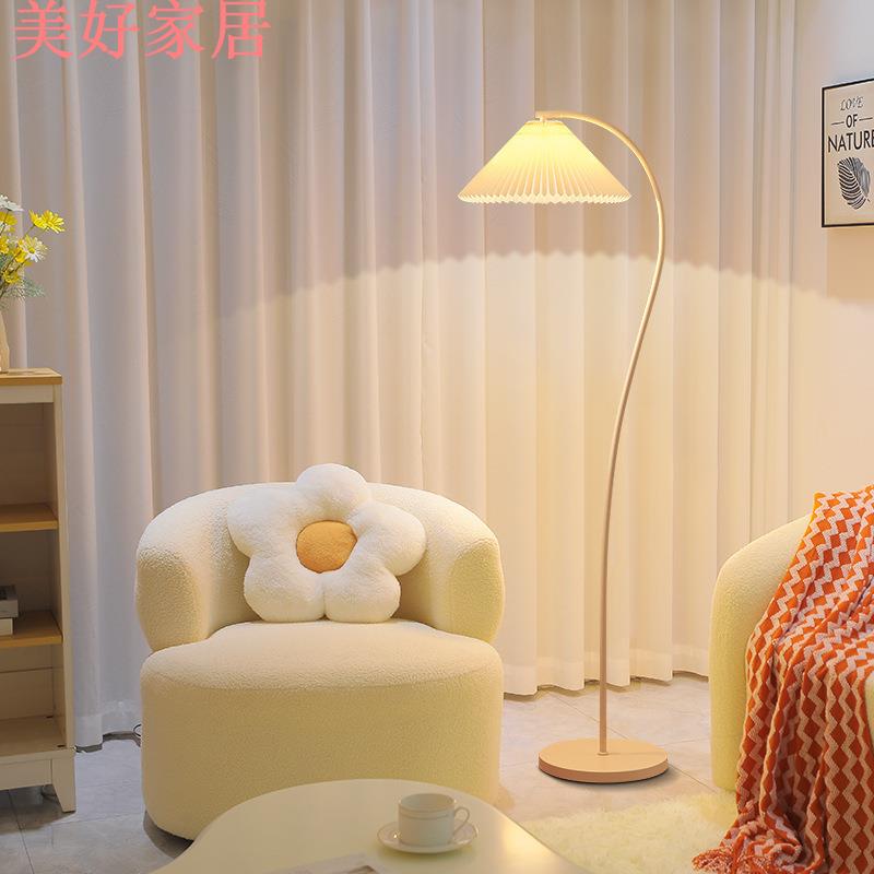 12H出貨 免運 立燈 110V落地燈 ins奶油風落地燈vintage法式復古客廳臥室床頭立式臺燈網紅氛圍燈