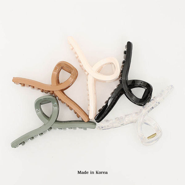 ANNAS 正韓 爆款 鯊魚夾 透明 大理石 琥珀色 抓夾 髮夾 大號 壓克力 韓國 1