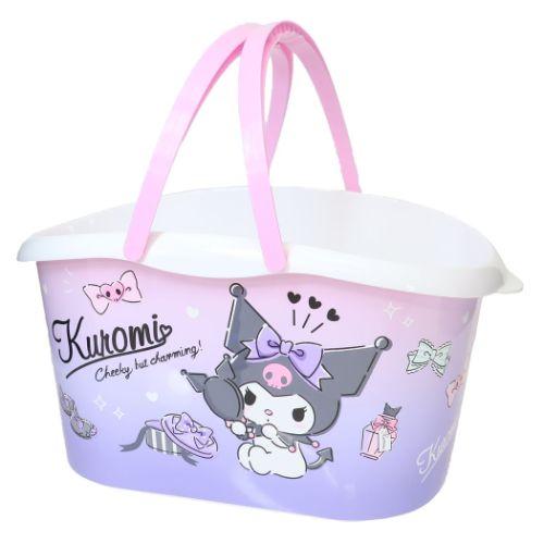 【震撼精品百貨】酷洛米 Kuromi~日本SANRIO三麗鷗 酷洛米塑膠手提籃-化妝*56493