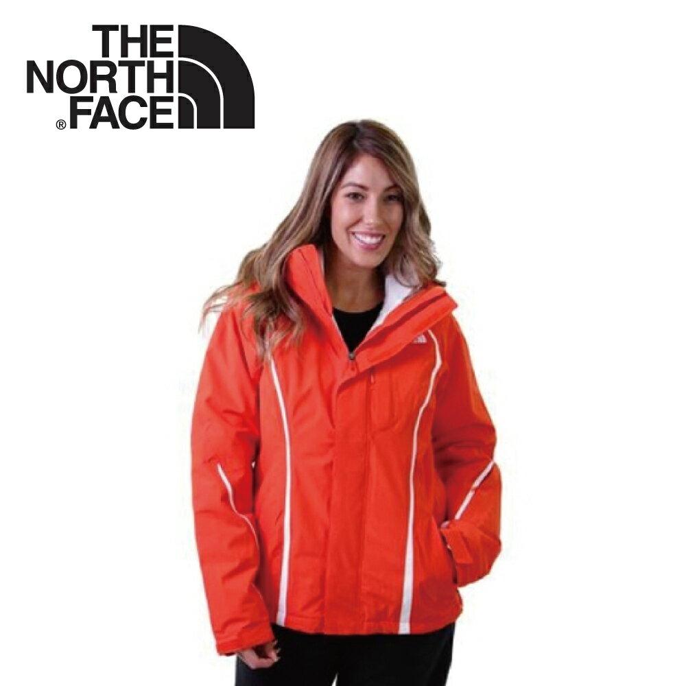 【The North Face 女 HV Heatseeker 兩件式外套《橙》】A7HX-D1T/防水/透氣/滑雪外套/保暖/抗寒
