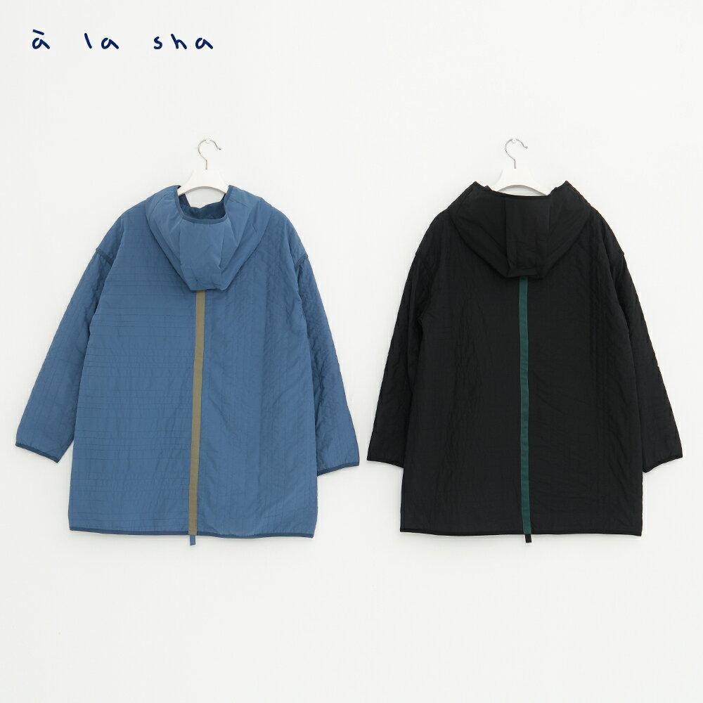 a la sha 連帽長版鋪棉外套 3
