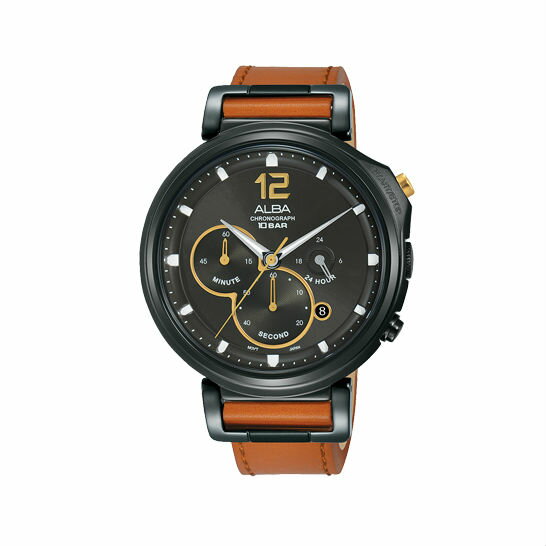 ALBA VD53-X303J(AT3D69X1) 日期顯示三眼計時廣告款腕錶/黑 44mm