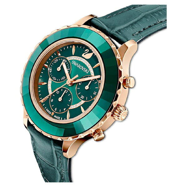 Swarovski 施華洛世奇 Octea Lux Chrono 時尚三眼計時女錶 /5452498 綠 39.5mm｜樂天領券現折★全館特惠 ...