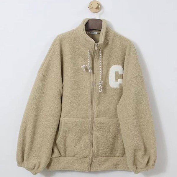 ANNAS 正韓 C字 羊羔毛 搖粒絨 絨毛 外套 毛毛 QQ毛 大衣 運動外套 寬鬆 厚 保暖 休閒 韓國 8