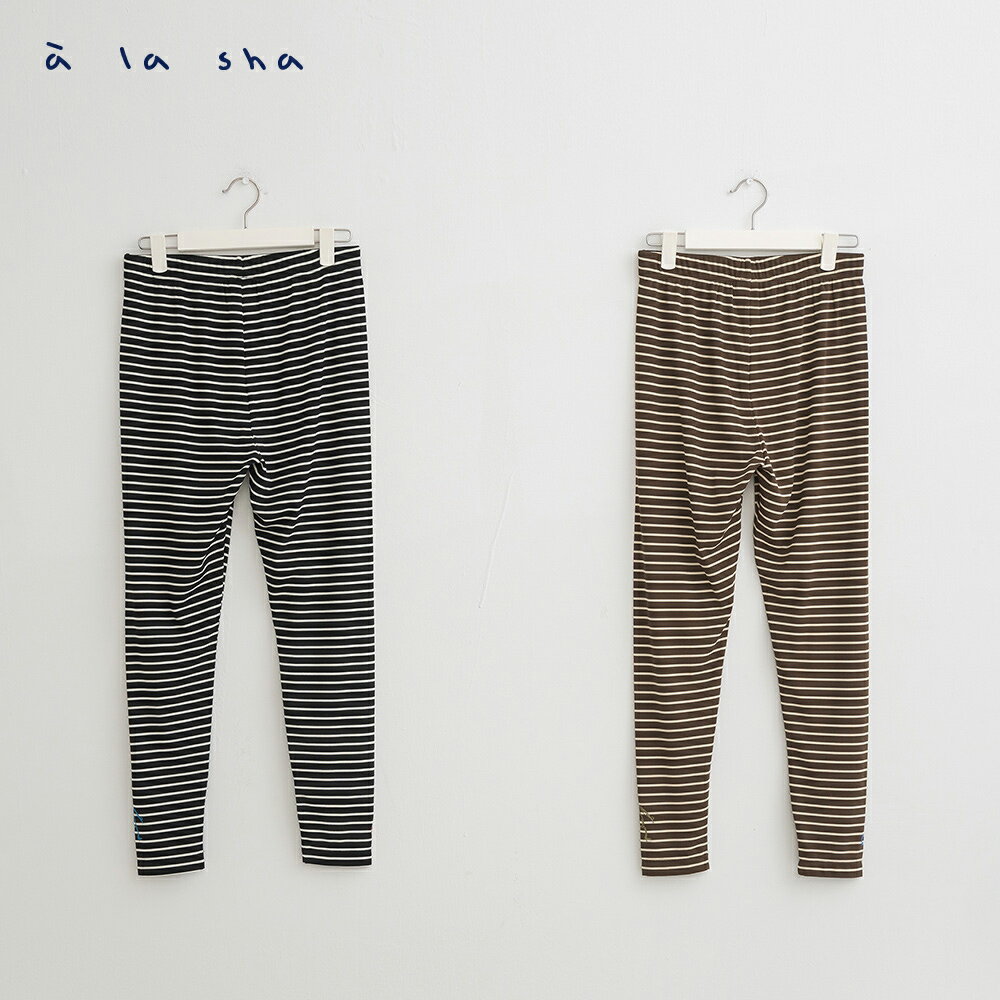 a la sha 阿財條紋舒適內搭褲 6