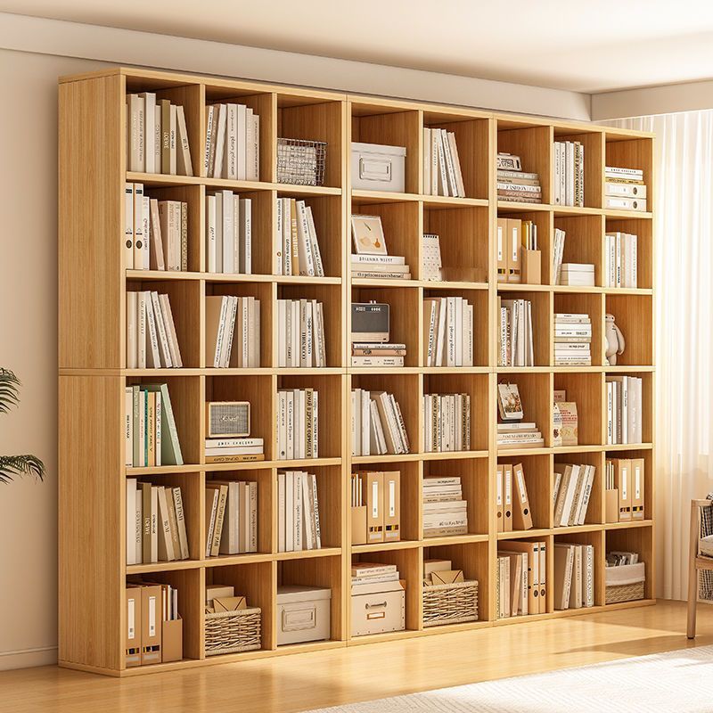 客廳圖書館書架置物架落地收納展示柜滿墻書柜一體家用整墻格子柜
