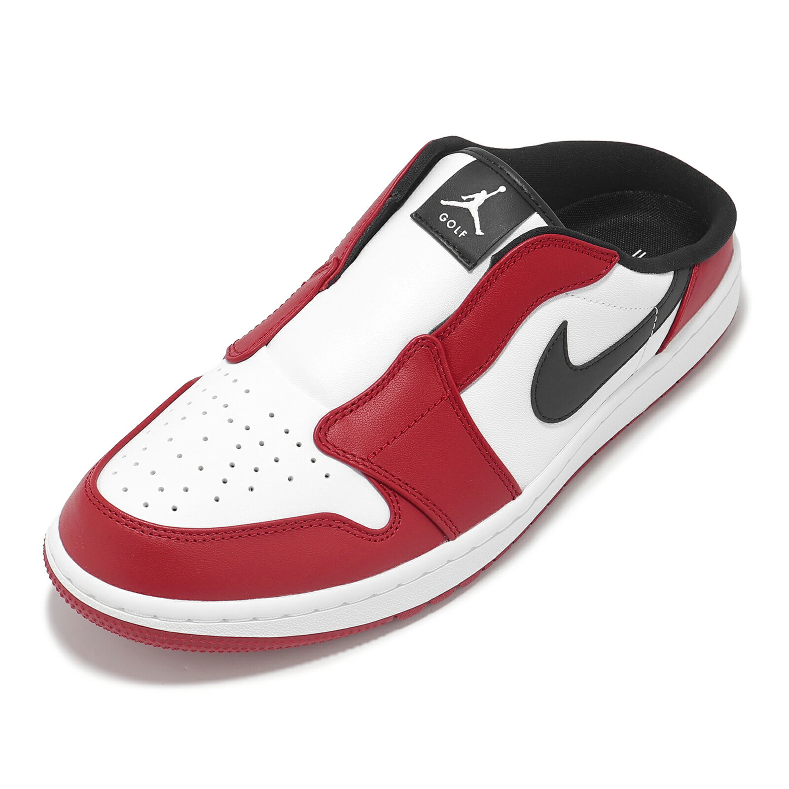 Nike 懶人鞋 Air Jordan 1 Mule Golf 男鞋 白 紅 黑 休閒鞋 穆勒鞋
