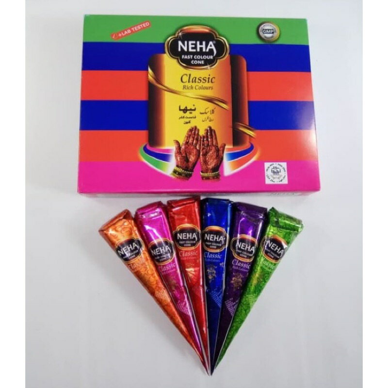 [綺異館]  印度指甲花 NEHA FAST COLOUR CONE  Mehandi 人體彩繪  彩色款 25g