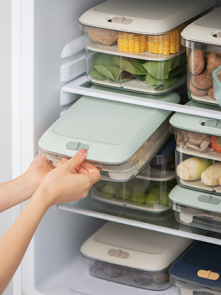 摩登主婦冰箱保鮮收納盒廚房家用食品整理蔬菜裝雞蛋分隔儲物盒子