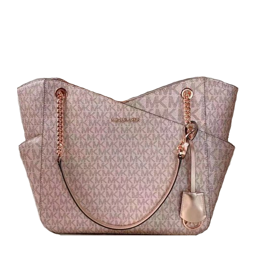 MICHAEL KORS 嘴唇包 托特包 防刮PVC皮革 肩揹包 手提包 嘴唇包 M01144 玫瑰金色MK(現貨)▶指定Outlet商品5折起☆現貨【送禮首選★APP下單點數4倍送】