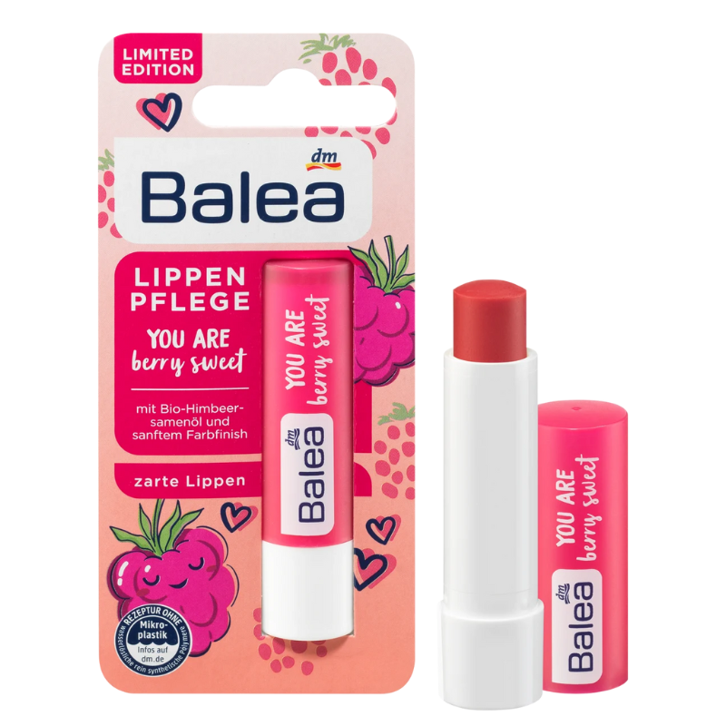 德國 Dm balea 覆盆子護唇膏 4.8g 護唇 潤色 滋潤 保濕 護唇膏 唇部 呵護 附發票【心心哈德】現貨 全館499超取免運｜全場下殺★滿額再享折扣