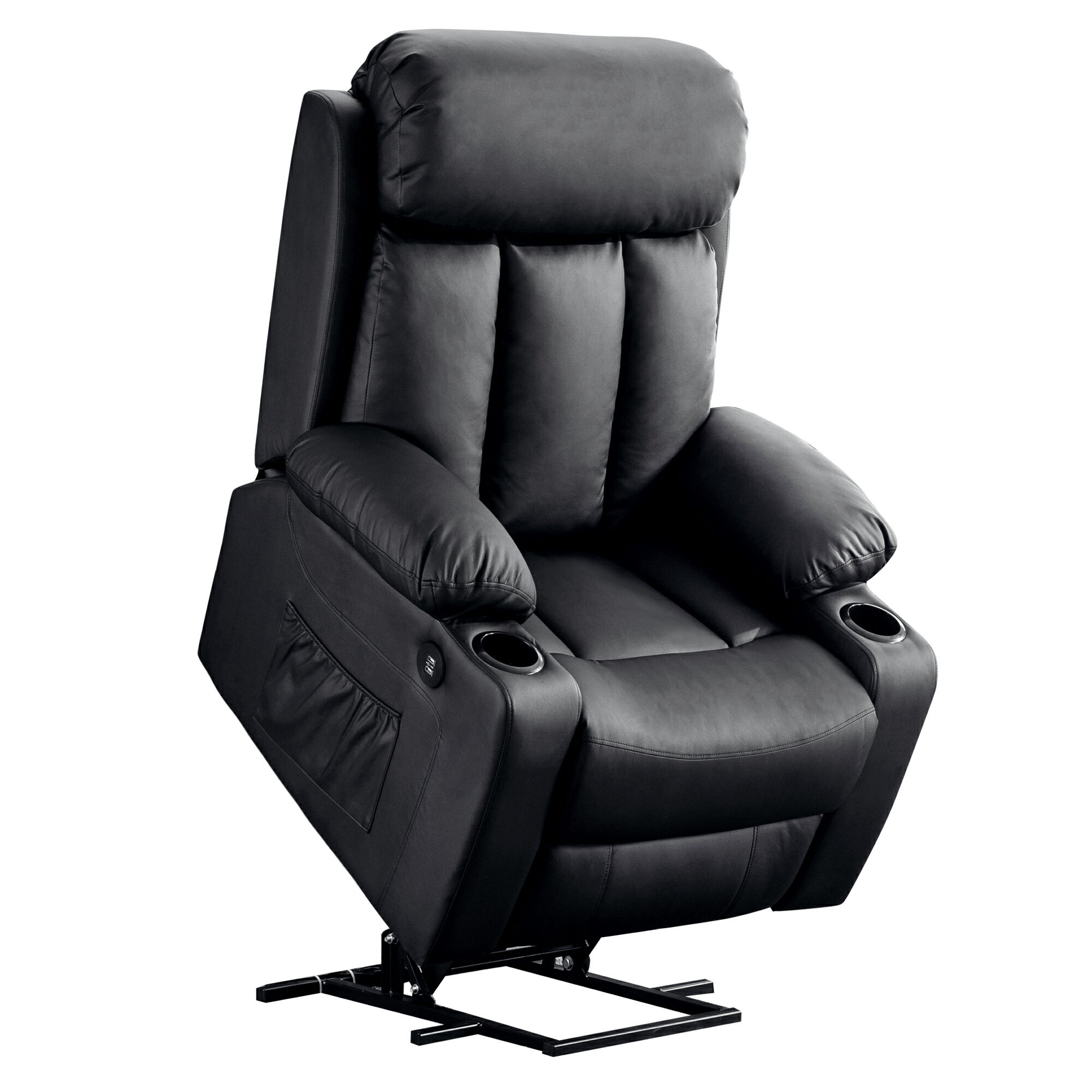 Mcombo Oversized Electric Power Lift Recliner Chair Sofa For Elderly Big And Tall People 3 Positions 2 Side Pockets And Cup Holders Usb Ports Faux