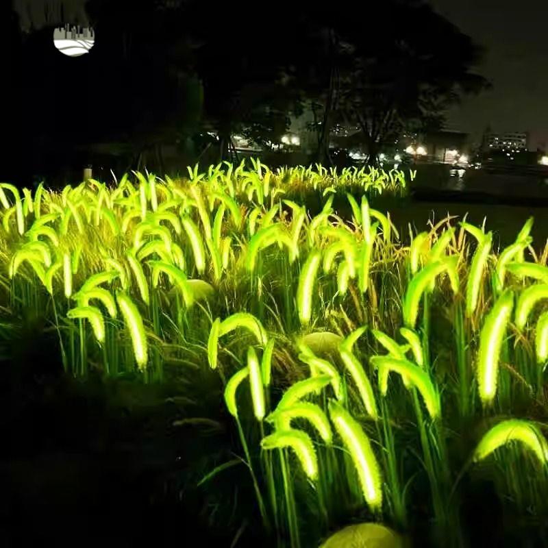 特價出 庭院燈 裝飾燈 太陽能氛圍燈草坪庭院燈led發光狗尾巴草景觀防水戶外花園庭院燈 可開發票 現貨直出wy10