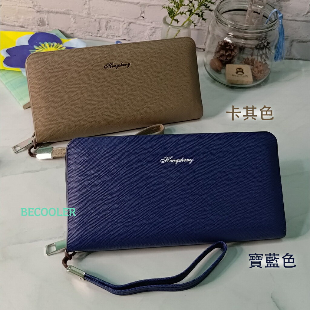 台灣現貨 附手繩防刮耐磨長夾 男女通用手拿包 插卡位設計 錢包 手機收納包 5