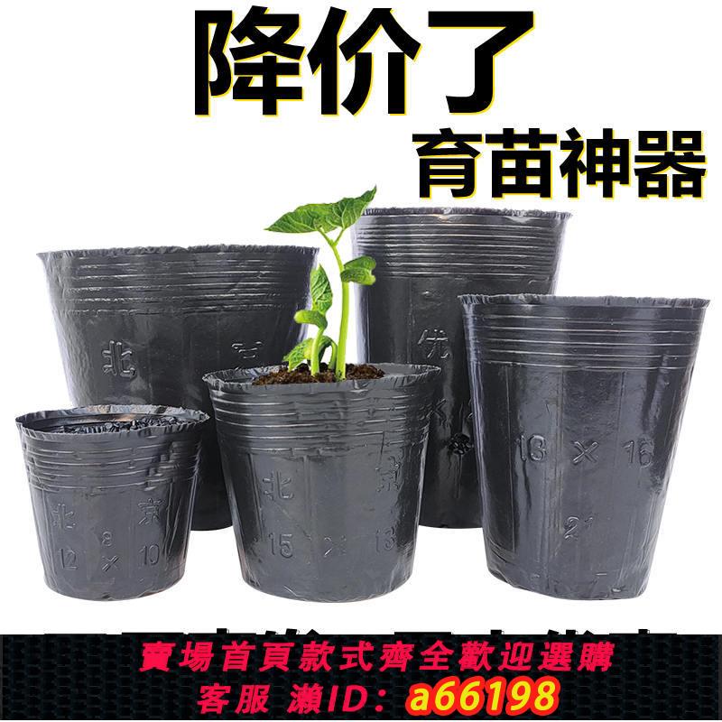 【臺灣公司 可開發票】營養杯育苗杯一次性黑色營養袋育苗袋大號播種植塑膠育苗盆營養缽