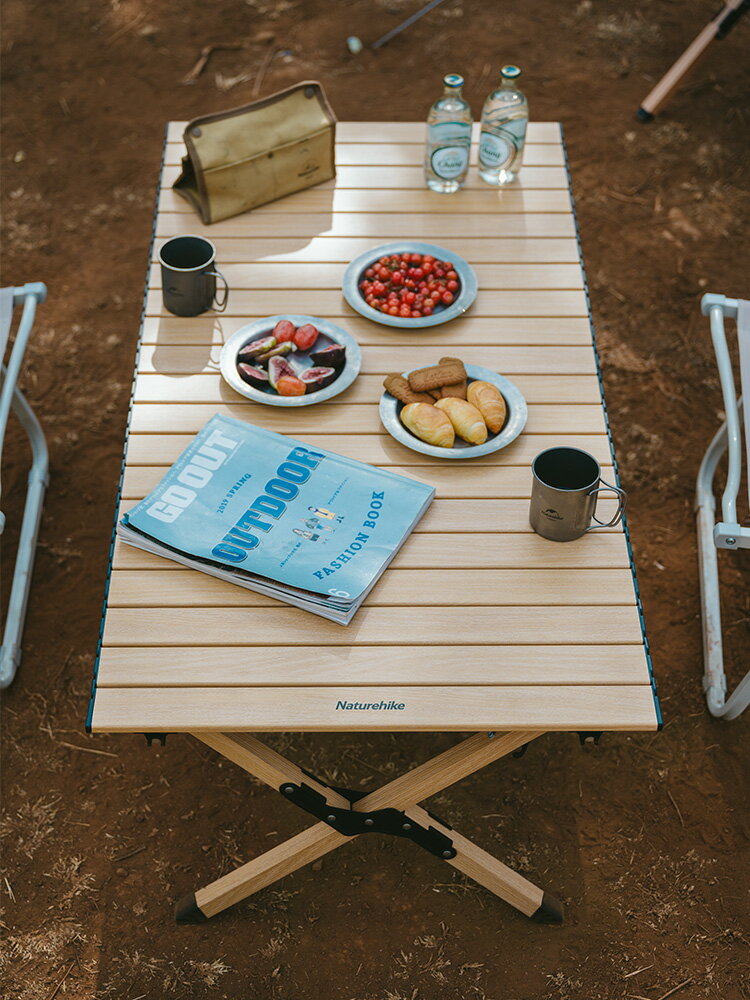 挪客鋁合金蛋卷桌便攜戶外露營用品野餐野營折疊桌桌椅裝備全套