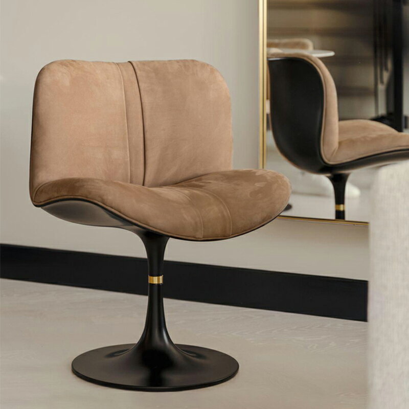 意式輕奢設計師瑪麗蓮休閒旋轉家用餐椅創意現代極簡客廳梳妝椅子 全館免運
