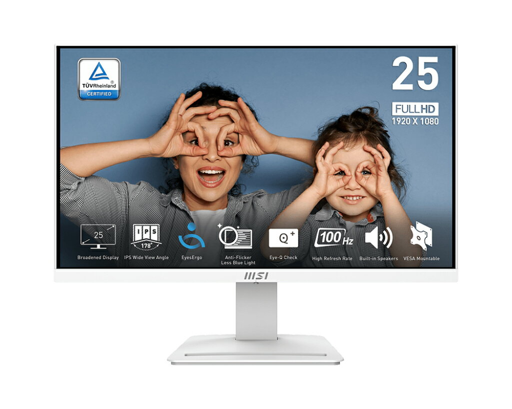 MSI 微星 PRO MP253W 25吋 白色 內建喇叭 螢幕 IPS 100hz 電腦螢幕