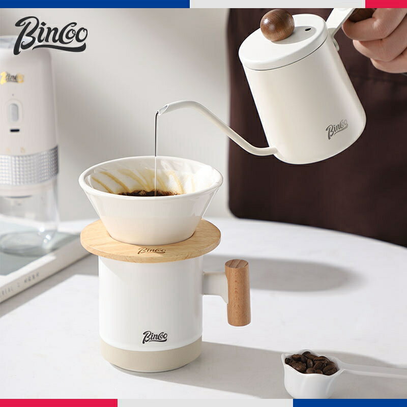日式手沖壺陶瓷滴漏咖啡壺套裝家用咖啡分享壺V60過濾杯