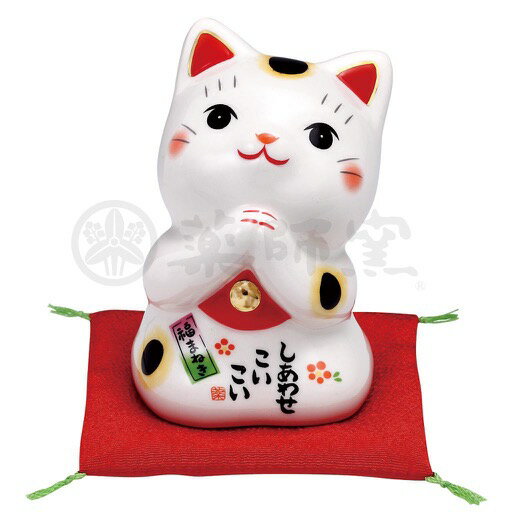 日本製【薬師窯】瀨戶純手工錦彩招福貓(招福)Ykcat-7811【領券滿額再折千7/31止】