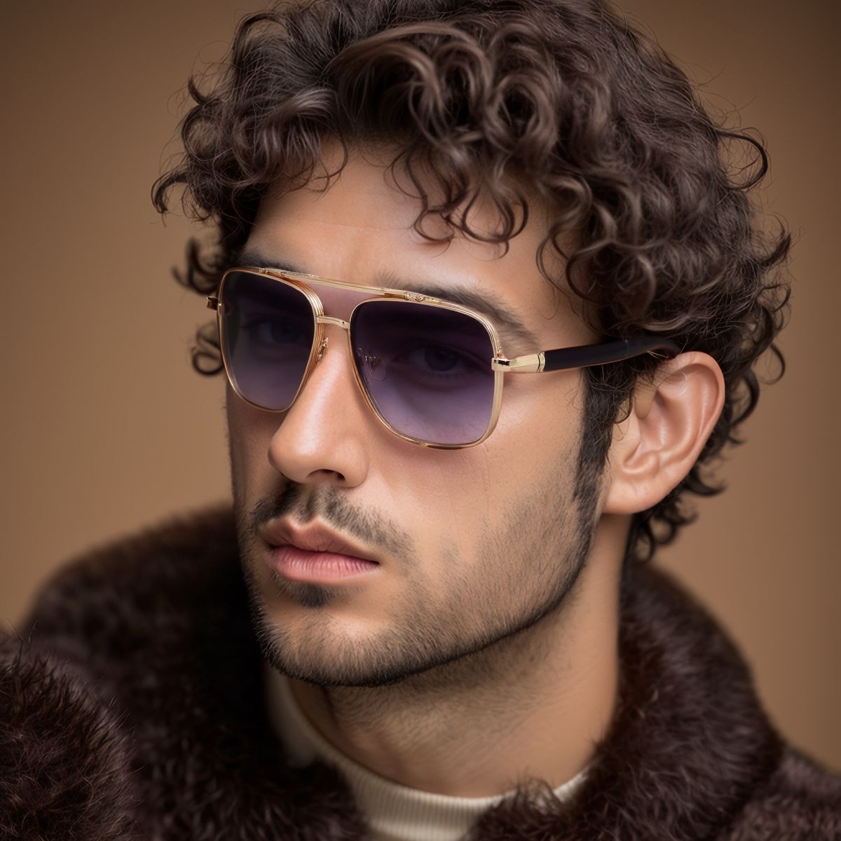 新款歐美時尚方框太陽鏡男開車駕駛防曬男墨鏡sunglasses
