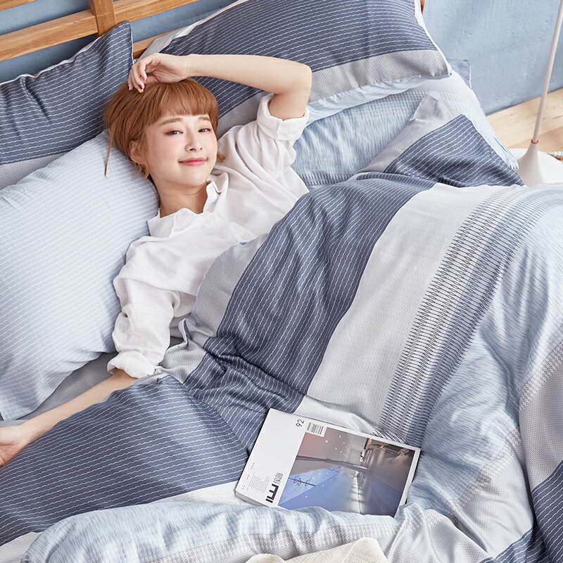 靛藍旋律雙人床包