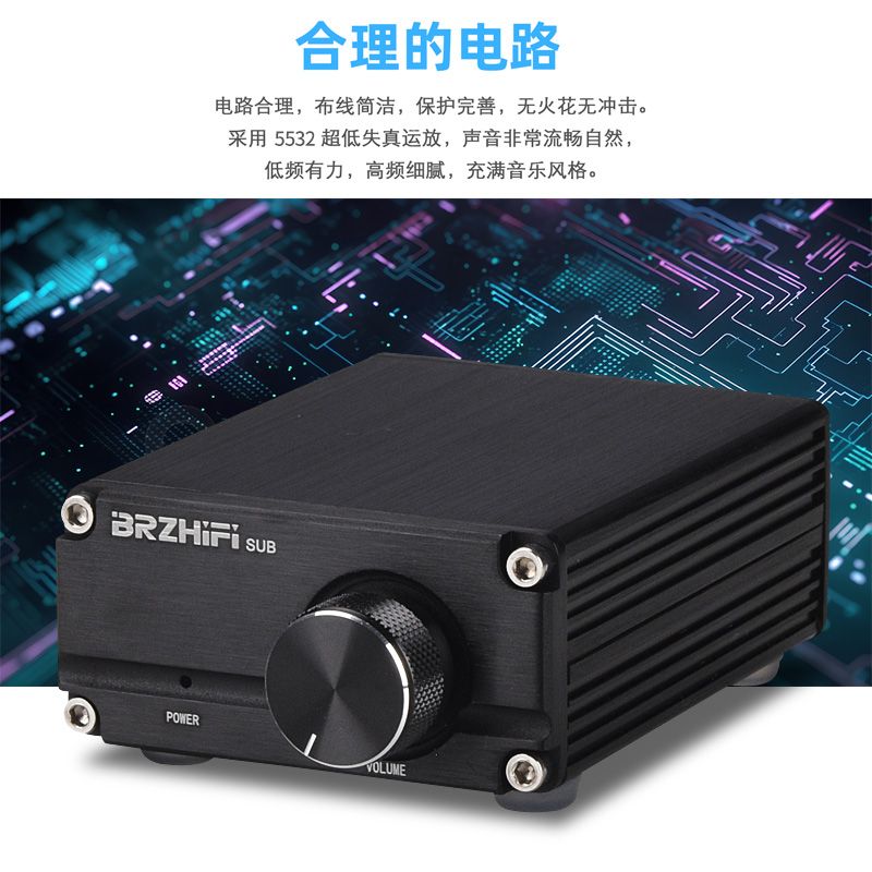 擴大機 功放機 偉良B3 大功率hifi重低音數字專業低音炮低頻功放機家用音響100W