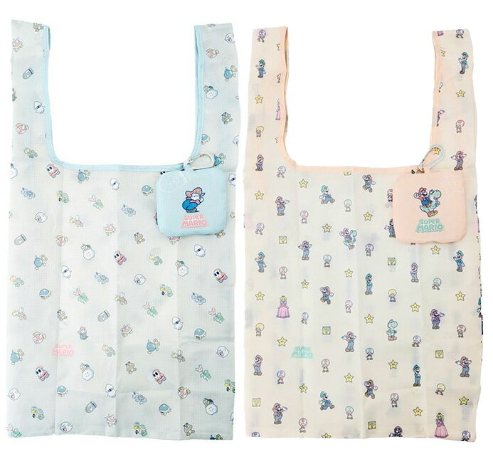 【全館95折】瑪利歐 環保購物袋 摺疊收納袋 手提袋 可收納 Mario LOFT 日本正版 該該貝比日本精品