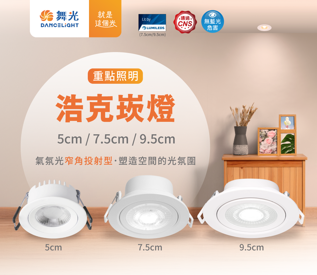 舞光 LED COB 浩克崁燈 8W 5W 3W CNS認證  9cm 7cm 5cm 投射燈 投光燈 廚櫃燈