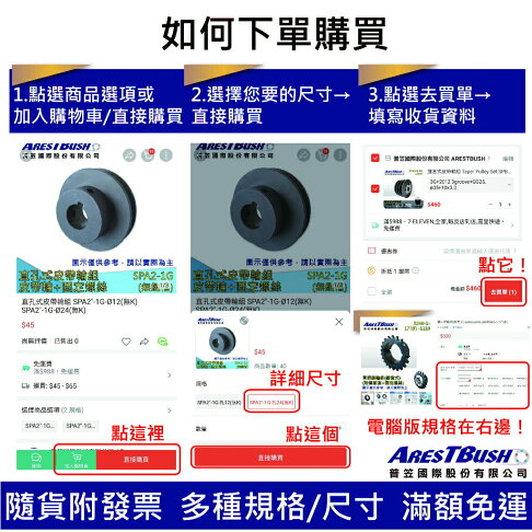 直孔式皮帶輪組 SPB6″-2G-Ø25(K=7x3.5) 3