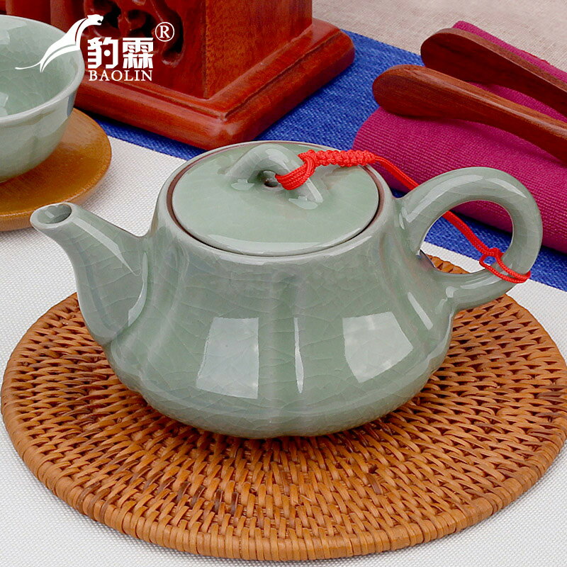 哥窯水壺泡茶壺套裝家用陶瓷單壺花茶壺小茶壺沖茶壺紅茶杯泡茶器