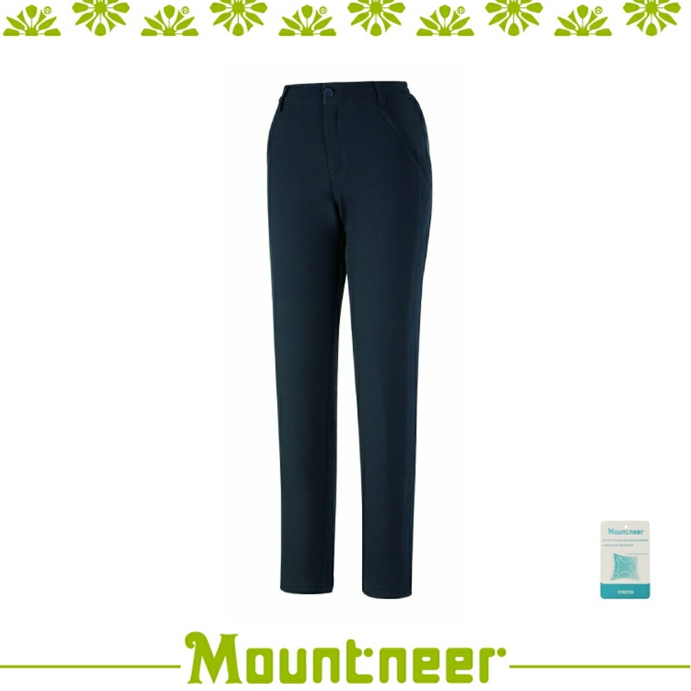 【Mountneer 山林 女 SOFTSHELL保暖極窄管褲《灰藍》】32S06/休閒褲/工作褲/彈性